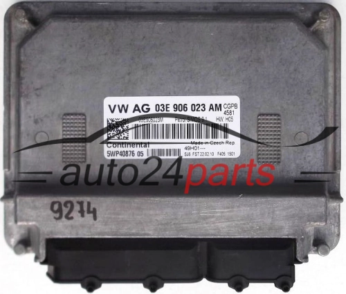 KOMPUTER STEROWNIK SILNIKA SEAT IBIZA, 03E906023AM, 5WP4087605, VW AG