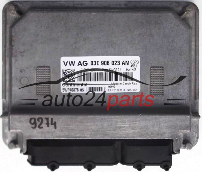 KOMPUTER STEROWNIK SILNIKA SEAT IBIZA, 03E906023AM, 5WP4087605, VW AG