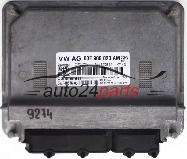 KOMPUTER STEROWNIK SILNIKA SEAT IBIZA, 03E906023AM, 5WP4087605, VW AG