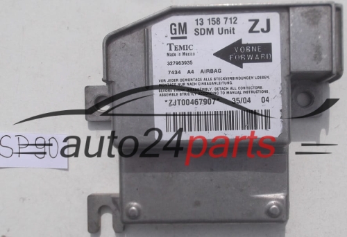 AIRBAG STEUERGERAT OPEL MERIVA A 13158712 ZJ, 13 158 712 ZJ, 93177229, 6235247, 62 35 247