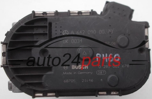 BOITIER DE PAPILLON MERCEDES W211 BOSCH 0 281 002 678, 0281002678, A 642 090 00 70, A6420900070