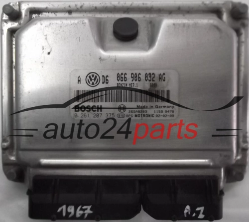 KOMPUTER STEROWNIK SILNIKA SEAT TOLEDO 2,3 V5 066 906 032 AG, 066906032AG, BOSCH 0 261 207 375, 0261207375, 26SA8203