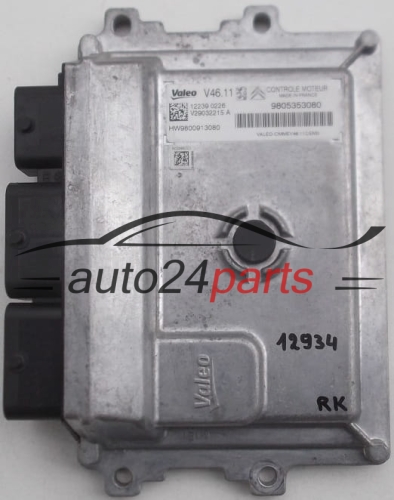 MOTORSTEUERGERÄT ECU STEUERGERAT CITROEN PEUGEOT VALEO V46.11, 9805353080, HW 9800913080