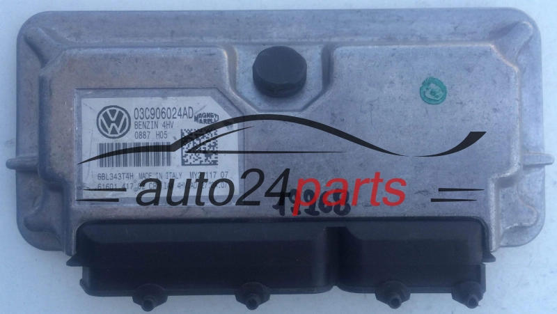 KOMPUTER STEROWNIK SILNIKA VOLKSWAGEN POLOMAGNETI MARELLI IAW 4HV.AD, IAW4HVAD, 03C 906 024 AD, 03C906024AD, 61601.417.02, 6160141702