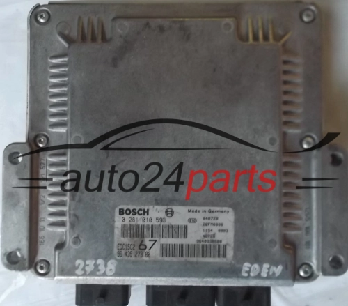 KOMPUTER STEROWNIK SILNIKA PEUGEOT 406 2.0 HDI BOSCH 0281010593, 0 281 010 593, 9643527380, 96 435 273 80, EDC15C2 67 