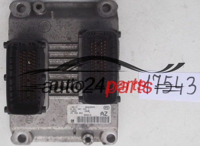 CALCULATEUR MOTEUR OPEL AGILA 1.0 Z10XE BOSCH 0 261 207 422, 0261207422 GM 24 456 864 AZ, 24456864