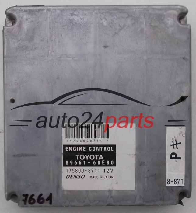KOMPUTER STEROWNIK SILNIKA TOYOTA Denso 175800-8711, 89661-60E80