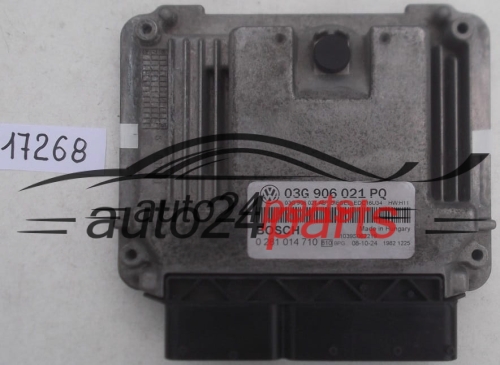 MOTORSTEUERGERÄT ECU STEUERGERÄT SKODA OCTAVIA 2.0 TDI BOSCH 0 281 014 710, 0281014710, 03G 906 021 PQ, 03G906021PQ, 03G906021AB, EDC16U34