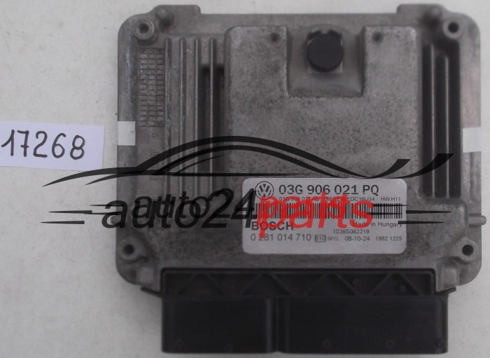 MOTORSTEUERGERÄT ECU STEUERGERÄT SKODA OCTAVIA 2.0 TDI BOSCH 0 281 014 710, 0281014710, 03G 906 021 PQ, 03G906021PQ, 03G906021AB, EDC16U34
