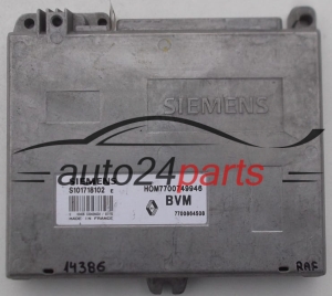 KOMPUTER STEROWNIK SILNIKA RENAULT CLIO 1.4, SIEMENS S101718102 E, S101718102E, HOM7700749946, 7700864508