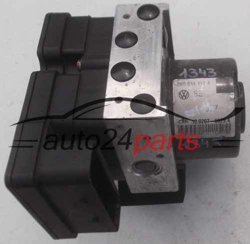 ABS HYDRAULIK-AGGREGAT MIT STEUERGERAET VOLKSWAGEN CADDY 2K0 614 117 A, 2K0614117A, ATE 10.0207-0029.4, 10020700294, 2K0 907 379 A, 2K0907379A, ATE 10.0970-0317.3, 10097003173 