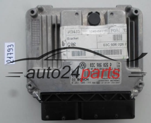 CALCULATEUR MOTEUR VW VOLKSWAGEN SHARAN 1.4 TSI BOSCH 0 261 S08 144, 0261S08144, 03C 906 026 P, 03C906026P, MED17.5.5