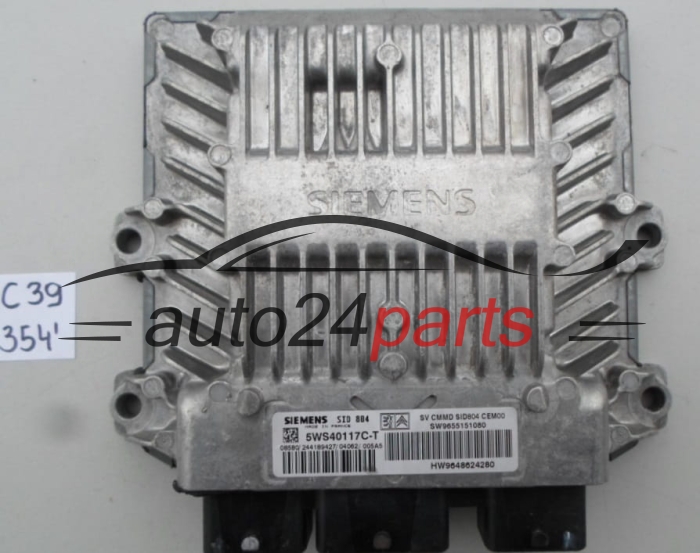 KOMPUTER STEROWNIK SILNIKA CITROEN PEUGEOT SID 804 5WS40117C-T, 5WS40117CT, SW965515080 
