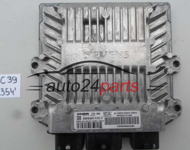 KOMPUTER STEROWNIK SILNIKA CITROEN PEUGEOT SID 804 5WS40117C-T, 5WS40117CT, SW965515080 