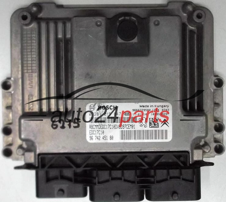 MOTORSTEUERGERÄT ECU STEUERGERAT CITROEN PEUGEOT 1.6 HDI BOSCH 0 281 015 847,  96 742 451 80