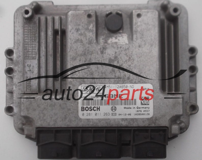 MOTORSTEUERGERÄT ECU STEUERGERÄT  FORD FOCUS C-MAX 1.6 TDCI BOSCH 0 281 011 263,  FoMoCo 4M51-12A650-ND