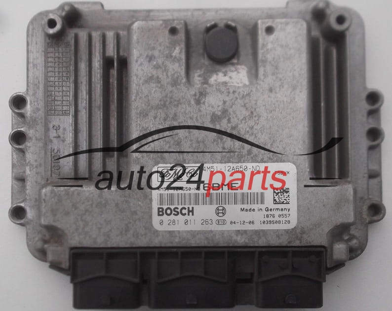 MOTORSTEUERGERÄT ECU STEUERGERÄT  FORD FOCUS C-MAX 1.6 TDCI BOSCH 0 281 011 263,  FoMoCo 4M51-12A650-ND