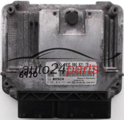 KOMPUTER STEROWNIK SILNIKA SKODA OCTAVIA 1.9 TDI BOSCH 0 281 014 711, 0281014711, 03G 906 021 TB, 03G906021TB -