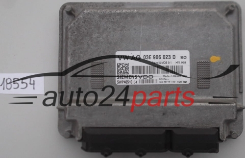 KOMPUTER STEROWNIK SILNIKA SEAT IBIZA SKODA FABIA VW POLO 1.2 BME 03E906023D, 03E 906 023 D, SIEMENS 5WP40510 04, 5WP4051004