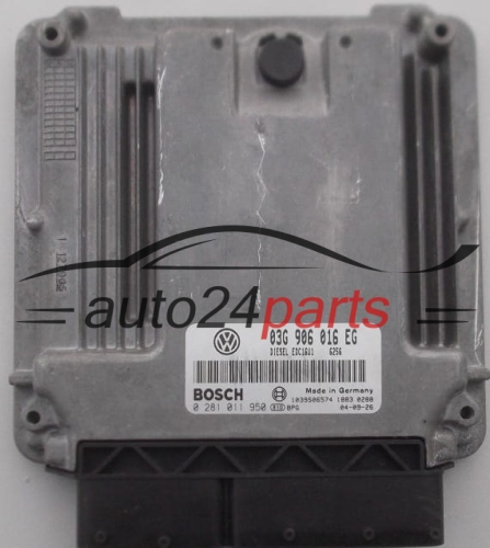 MOTORSTEUERGERÄT ECU STEUERGERÄT  SEAT TOLEDO 2.0 TDI BOSCH 0 281 011 950,  03G 906 016 EG