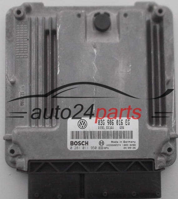 MOTORSTEUERGERÄT ECU STEUERGERÄT  SEAT TOLEDO 2.0 TDI BOSCH 0 281 011 950,  03G 906 016 EG