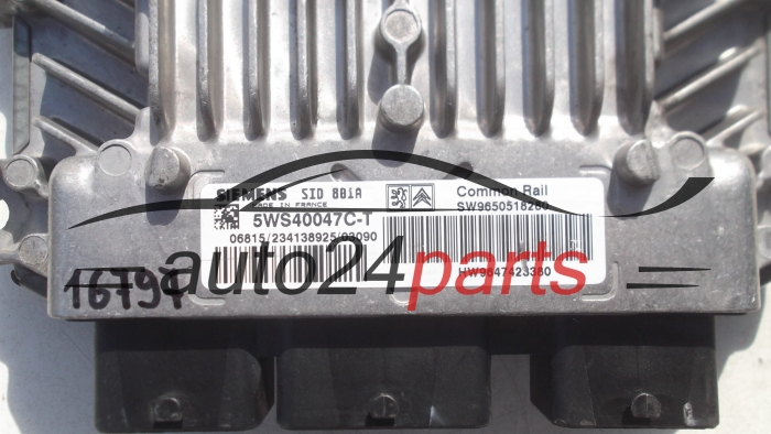 MOTORSTEUERGERÄT ECU STEUERGERAT CITROEN C5 2.0 HDI SIEMENS 5WS40047C-T, 5WS40047CT, SW9650518280