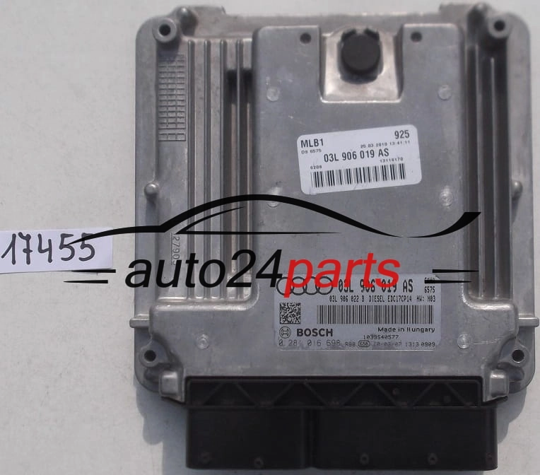 ECU CENTRALITA DE MOTOR AUDI Q5 2.0 TDI BOSCH 0 281 016 698, 0281016698, 03L 906 019 AS, 03L906019AS, 03L 906 022 B, 03L906022B, EDC17CP14 