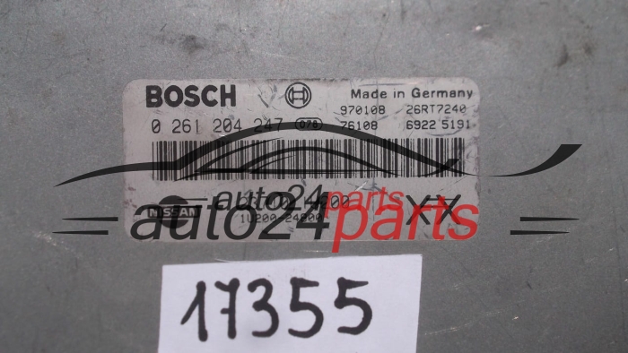 CALCULATEUR MOTEUR NISSAN MICRA 1.3 BOSCH 0 261 204 247, 0261204247, 23710-1U200, 1U200-24800