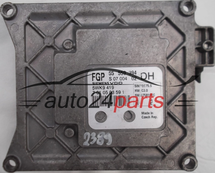 CALCULATEUR MOTEUR OPEL ASTRA 1.6 Z16XER SIEMENS VDO 5WK9 419, FGP 55 559 394 DH