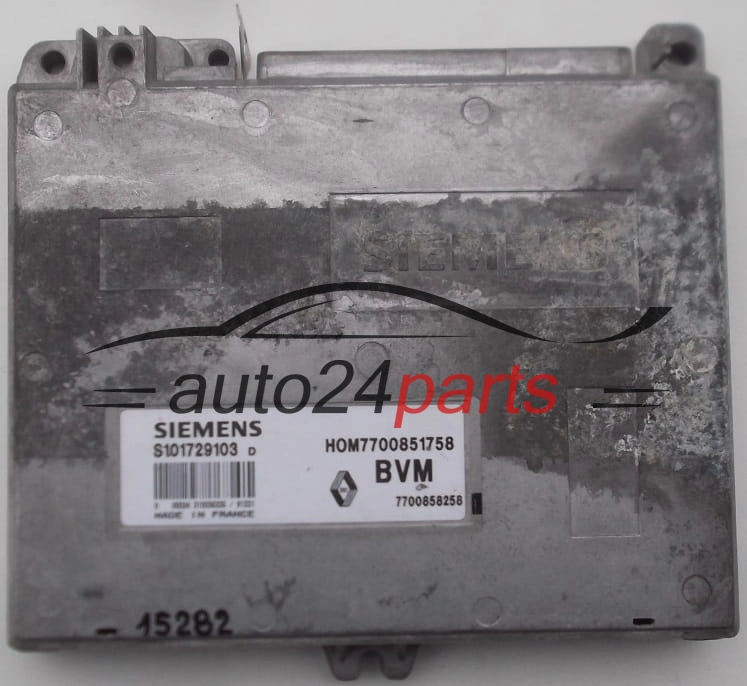 KOMPUTER STEROWNIK SILNIKA RENAULT CLIO SIEMENS S101729103 D, S101729103D, 7700851758, 7700858258