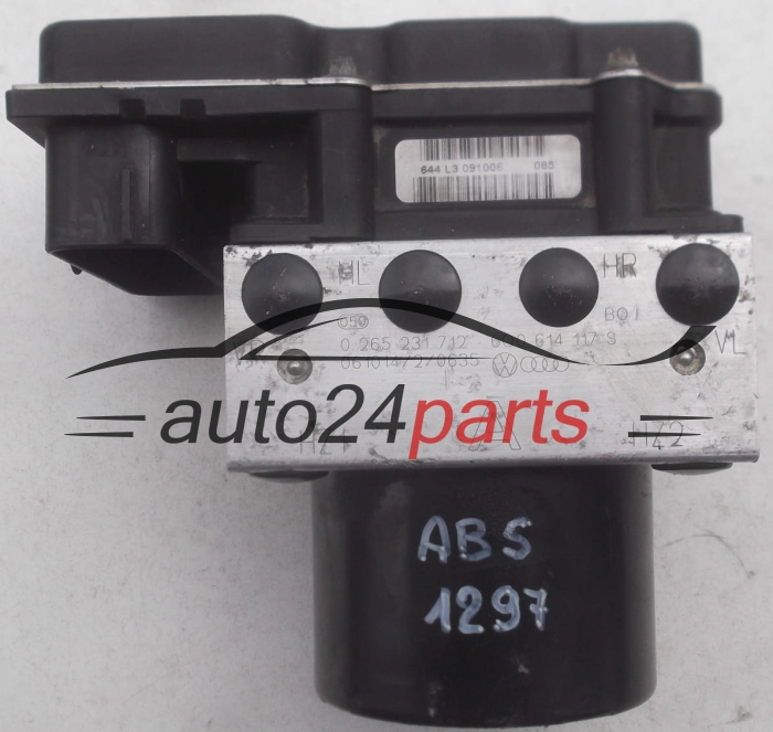 BOMBA HIDRAULICA Y CENTRALITA ABS VOLKSWAGEN SEAT SKODA BOSCH 0 265 231 712, 0265231712, 6Q0 614 117 S, 6Q0614117S, 0 265 800 511, 0265800511, 6Q0 907 379 AF, 6Q0907379AF 