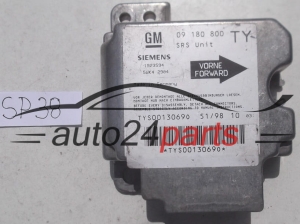 STEROWNIK MODUL PODUSZEK POWIETRZNYCH OPEL VECTRA B GM 09 180 800 TY, 09180800, 09180800TY, SIEMENS 5WK42904 - SP38