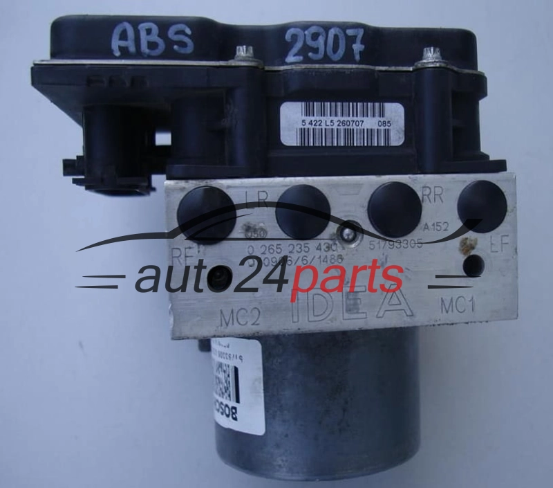 BOMBA HIDRAULICA Y CENTRALITA ABS FIAT IDEA BOSCH 0 265 235 430, 0265235430, 51793305, 0265950511