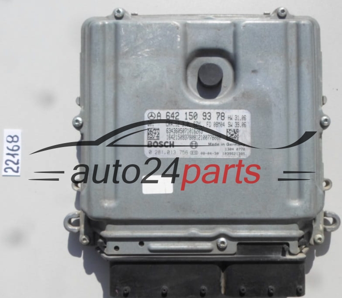 KOMPUTER STEROWNIK SILNIKA MERCEDES W164 3.0 CDI BOSCH 0 281 013 756, 0281013756, A 642 150 93 78, A6421509378, CR4.12 