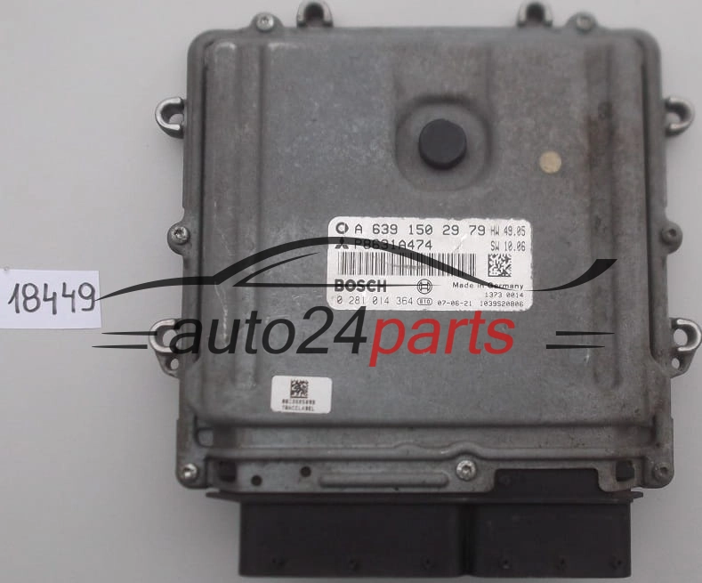 KOMPUTER STEROWNIK SILNIKA MITSUBISHI COLT 1.5 DID BOSCH 0 281 014 364, 0281014364, A 639 150 29 79, A6391502979