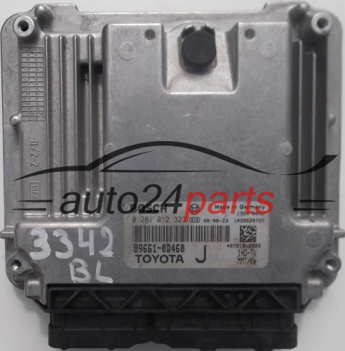 ECU CENTRALITA DE MOTOR TOYOTA YARIS 1.4 D4D BOSCH 0281012323, 0 281 012 323, 89661-0D460 896610D460 J 407918-0989, 1039S28727