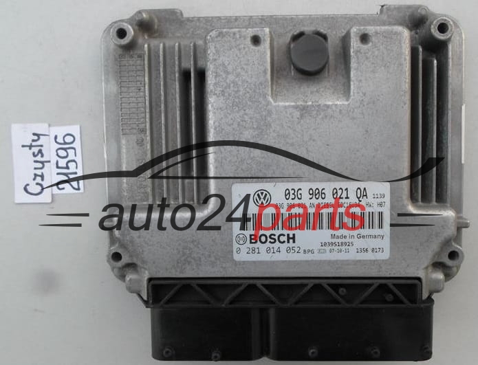VW VOLKSWAGEN GOLF 1.9 TDI 03G906021QA, 03G 906 021 QA, 03G906021AN, 03G 906 021 AN, BOSCH 0 281 014 052, 0281014052, DIESEL EDC16U34 1139, 1039S22669