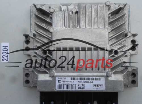 MOTORSTEUERGERÄT ECU STEUERGERAT FORD 1.8 TDCI 5WS40582E-T, 5WS40582ET, 7M51-12A650-AUE, 7M5112A650AUE