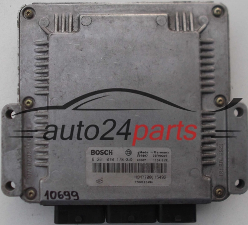 MOTORSTEUERGERÄT ECU STEUERGERAT RENAULT ESPACE 2.2 DCI BOSCH 0 281 010 178, 0281010178, HOM7700115492, 7700115492
