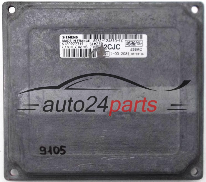 KOMPUTER STEROWNIK SILNIKA FORD FIESTA SIEMENS S120977315 C, S120977315C, FoMoCo 6S61-12A650-FC, 6S6112A650FC, 2CJC