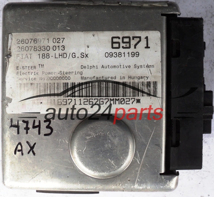 Lenkungssteuergerät Servolenkung Lenkung Steuergerät  FIAT PUNTO 188 DELPHI 09381199