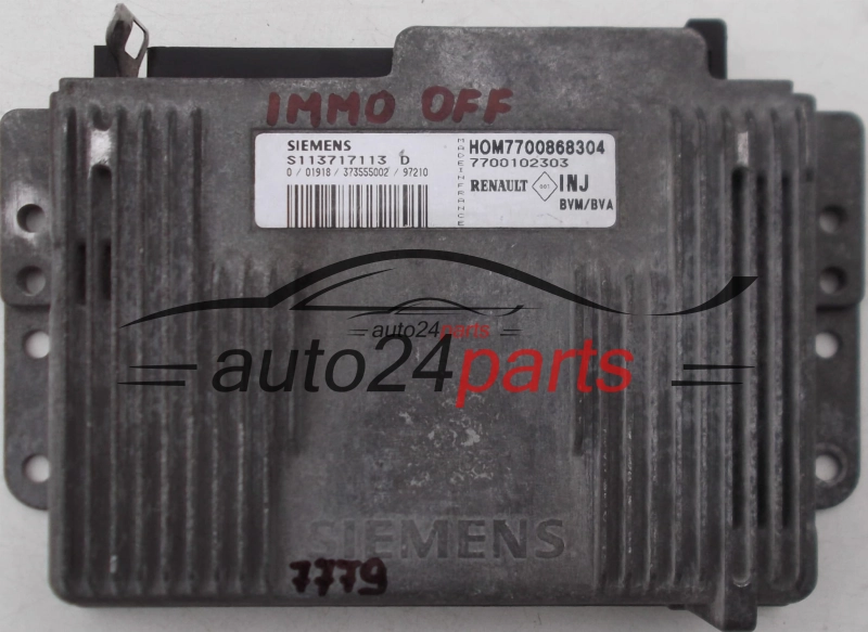 KOMPUTER STEROWNIK SILNIKA RENAULT MEGANE SCENIC 2.0 SIEMENS S113717113D, , HOM7700868304, 7700102303 INJ BVM/BVA