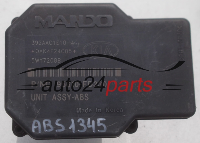POMPE HYDRAULIQUE ET CALCULATEUR dABS KIA RIO 58970-FD100, 58970FD100, 392AAC1E10-4, 392AAC1E104, 5WY7208B, 95610-FD330, 95610FD330