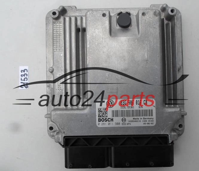 VOLKSWAGEN GOLF TOURAN 1.9 TDI BOSCH 0 281 011 900, 0281011900, 03G 906 016 CB, 03G906016CB, EDC16U1, 1039S06216