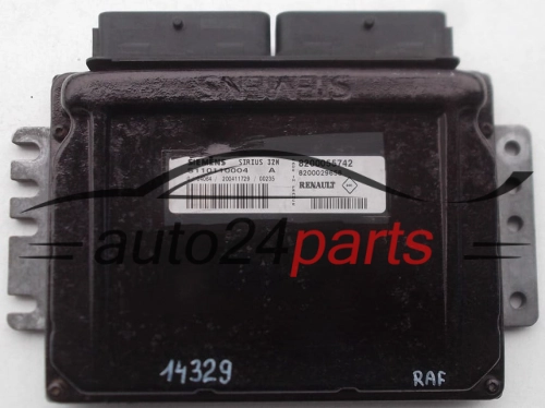 KOMPUTER STEROWNIK SILNIKA RENAULT SCENIC SIEMENS S110110004 A, S110110004A, 8200055742, 8200029658 - 8655, 14329