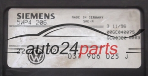 Sterownik silnika VW VOLKSWAGEN GOLF 1.6 SIEMENS 5WP4206 037906025J