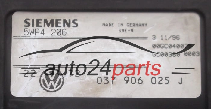 Sterownik silnika VW VOLKSWAGEN GOLF 1.6 SIEMENS 5WP4206 037906025J