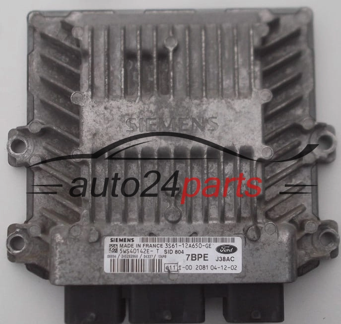 ECU CENTRALITA DE MOTOR  FORD FIESTA 1.4 TDCI SIEMENS 5WS40142E-T,  3S61-12A650-GE