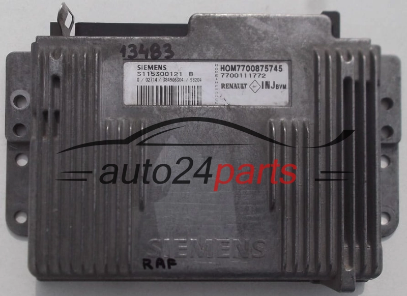 KOMPUTER STEROWNIK SILNIKA RENAULT MEGANE SCENIC 1.6 SIEMENS S115300121 B