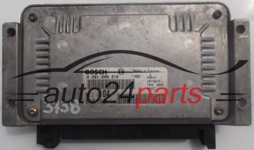 MOTORSTEUERGERÄT ECU STEUERGERAT PEUGEOT 206 CITROEN XSARA PICASSO 1.6 BOSCH 0261206216, 0 261 206 216, 9632693980, 96 326 939 80, MP7.2 04